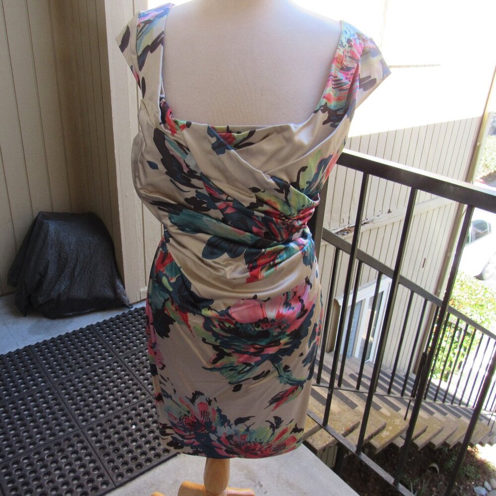 #122  NEW WOMEN'S SATIN COCKTAIL DRESS BY COAST  (SIZE 12US / 16UK)
